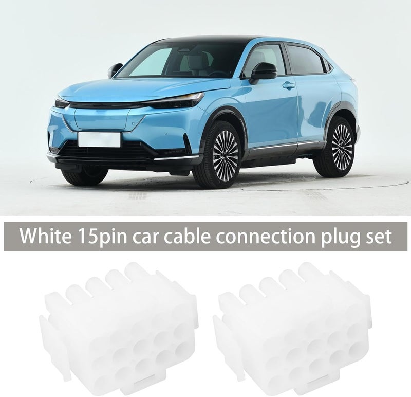 ECSiNG 2 Set Automotive Cable Connector 15 Pin Connector Plastic Male Female Connector Metal Male Female Terminal for Different Automotive Cable Connection 14-20 AWG Wire - Image 2